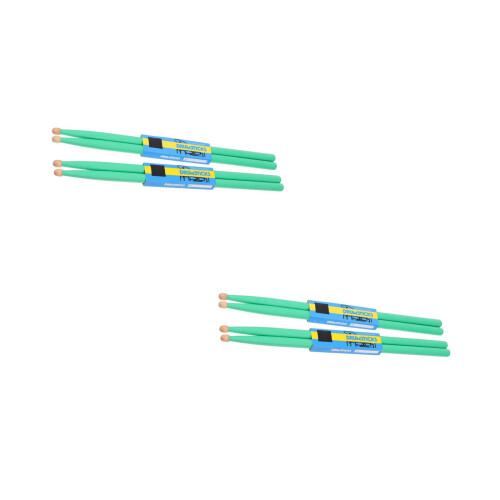 4Paren Set Lichtgroene Drumsticks Voor Beginners En Kinderen