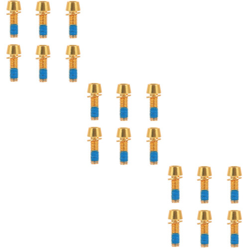 18Pièces Vis Remplacement Rotor Alliage Titane Couleur Or