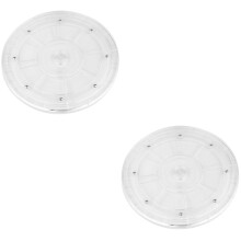 2Pièces Organisateur Rond En Acrylique Transparent Rotation 360