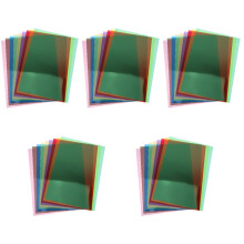 45Pièces Plaques Filtre Lumière PVC Coloré Usage Décoratif
