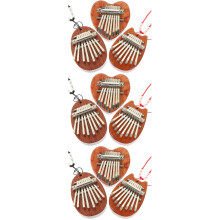 9St Mini Kalimba Set Hout 8-Toets Draagbare Duimpiano Kat & Hart