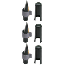 3Ensembles Accessoires Sax Alto Noir Kit Ligature Capuchons Facile