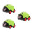 3Pièces Jouets Voitures Mini Vertes À Rappel Design Animé Captivant 4
