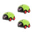 3Pièces Jouets Voitures Mini Vertes À Rappel Design Animé Captivant 5