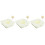 3Pièces Plateau Snack Beige En Silicone Compartiments Pour Verre 1