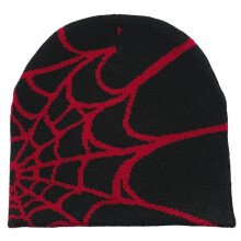 Gorro Feminino Inverno Quente Gorros Masculino Casual Crânios Ao Ar Livre Y2K GóTico Aranha PadrãO Lã AcríLico ChapéU de Malha B