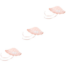 3Pièces Chapeaux Rose Coton Protection Uv Strap Réglable Été