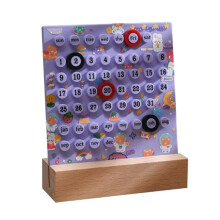 Calendario de Escritorio Hecho a Mano con Anillo de Bricolaje, Calendario Perpetuo de Moda, Anillo de Bricolaje Reutilizable, Calendario de Escritorio