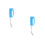 2Pcs Elderly Utensils Sky-Blue Ergonomic Adaptive Fork Stainless Steel 8