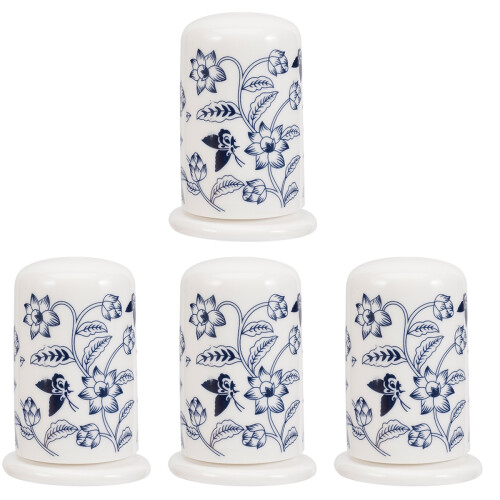 4Pcs Blue Porcelain Toothpick Holder for Hamster Creative Storage Box