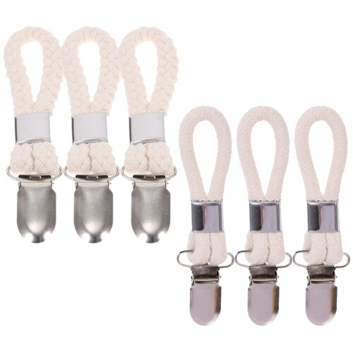 30Pcs Versatile White Cotton Loop Tea Towel Holder Clips for Home Use 1