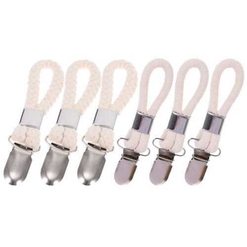 30Pcs Versatile White Cotton Loop Tea Towel Holder Clips for Home Use 2