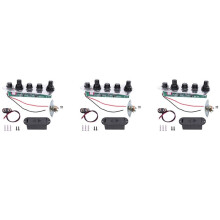 3pcs 5 Jazz JB Bass Loaded Wired Control Plate for 4/5 String Bass Guitar Parts JB07