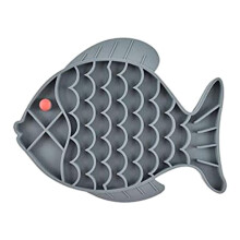 Cats Slow Feeder Fish Shaped Cats Lick Mat for Cats Dog Anxiety Puzzle Feeder Cats Bowl Fun Alternative to Slow Feeder