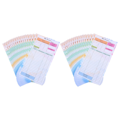 Navulling Voor Budgetbinder, Kleurige Planner Sheets