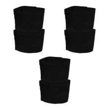 6Pcs Wear-Resistant Black Nylon Football Captain Armbands Adjustable