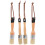 Chalk and Wax Brushes Include Flat and Round Chalked Paint Brush with Bristles, Multi-Use Brushes(4 Pieces) 1