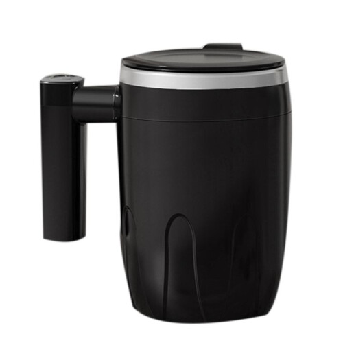 Self Stirring Mug Coffee Cup USB Rechargeable Automatic Magnetic Stirring Cup 380Ml Self Mixing Coffee Cup Black