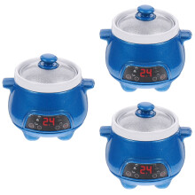 3St Metalen Blauwe Mini Rijstkoker Voor Huisdecoratie Mini Keuken