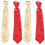 4St Glitter Stropdassen Polyester Multifunctioneel Feesten 1