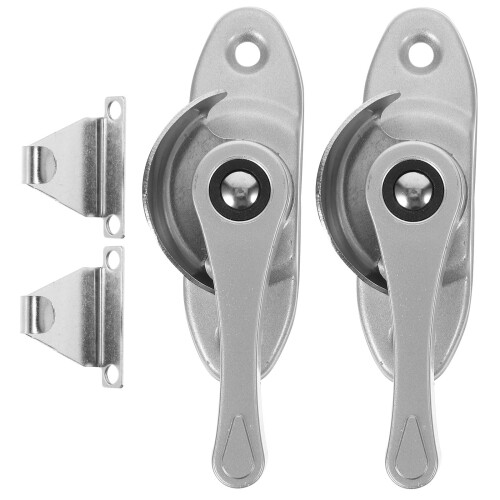 6Sets Silver PVC Window Locks for Sliding Windows Child Safety Durable 1