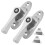 6Sets Silver PVC Window Locks for Sliding Windows Child Safety Durable 3