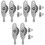 6Sets Silver PVC Window Locks for Sliding Windows Child Safety Durable 4