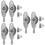 6Sets Silver PVC Window Locks for Sliding Windows Child Safety Durable 8