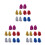 30Pcs Light Plastic Cheer Poms with Handle Assorted Colors for Sports 4