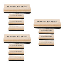 12Pcs Bamboo Wooden Chalk Erasers Lightweight Erasers for Blackboards