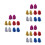 30Pcs Light Plastic Cheer Poms with Handle Assorted Colors for Sports 5