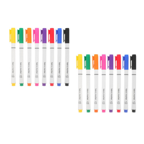 16Pcs Fabric Paint Markers White Plastic Multi-Function Portable Pens