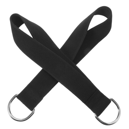 6Pièces Attaches Poignets Powerlifting Poids Coton Acier Noir 1