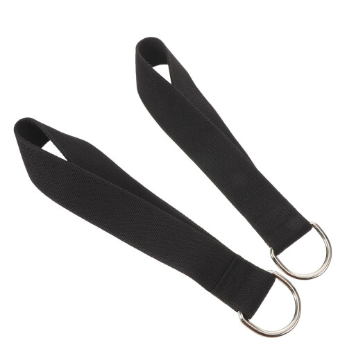 6Pièces Attaches Poignets Powerlifting Poids Coton Acier Noir 2