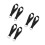 6Pièces Attaches Poignets Powerlifting Poids Coton Acier Noir 5