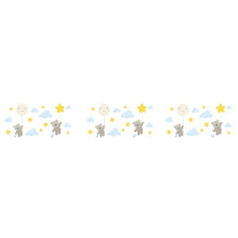 3X Latający NiedźWiedź Naklejki śCienne Akwarela Naklejki śCienne do Przedszkola DIY Kreskówka Zwierzę Neutralna Dekoracja śCienna do Pokoju