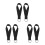 6Pièces Attaches Poignets Powerlifting Poids Coton Acier Noir 8