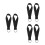 6Pièces Attaches Poignets Powerlifting Poids Coton Acier Noir 9