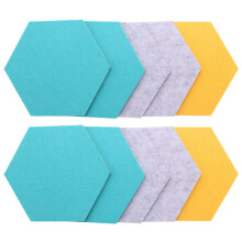 10 Teile Filz Bord Sechseckigen Filz Wand Aufkleber Multi Funktional 3D Dekorative Haus Anschlag Brett Grau Gelb Serie