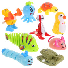 18Pcs Assorted Color Clockwork Toys Kids Wind Up Animals Party Favors