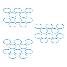 30St Professionele Blauwe Rubber Microfoon Ring Voor Microfoons
