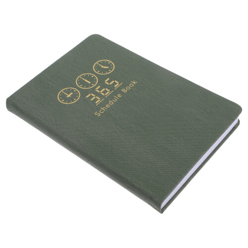 3Pièces Cahiers Planner Vert PU , Agenda Mensuel 1