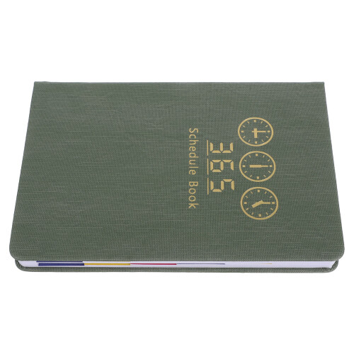 3Pièces Cahiers Planner Vert PU , Agenda Mensuel 2