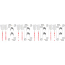 8Sets Reusable Plastic Bird Water Feeder White for Home Birds