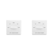 2St ABS Fan Coil Driesnelheidscontroller Wit Voor Ventilatorregeling