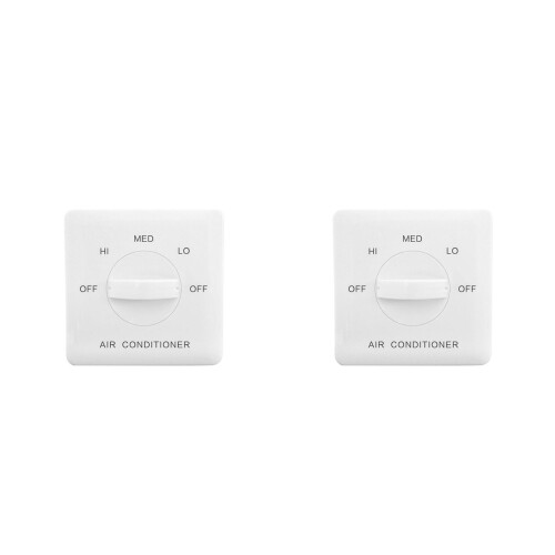 2St ABS Fan Coil Driesnelheidscontroller Wit Voor Ventilatorregeling