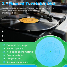 Tappetino per Giradischi In Silicone da 295 Mm, Antiscivolo, Antivibrazioni, per Giradischi In Vinile LP, Accessorio di Ricambio Audio D