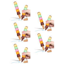 10Ensembles Marqueurs Empilables Plastique Assortis En Forme De Glace