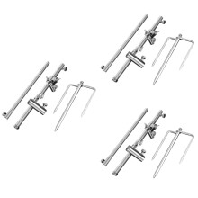 3St Professioneel Rvs Hengelhouder Voor Hand- En Zeevissen