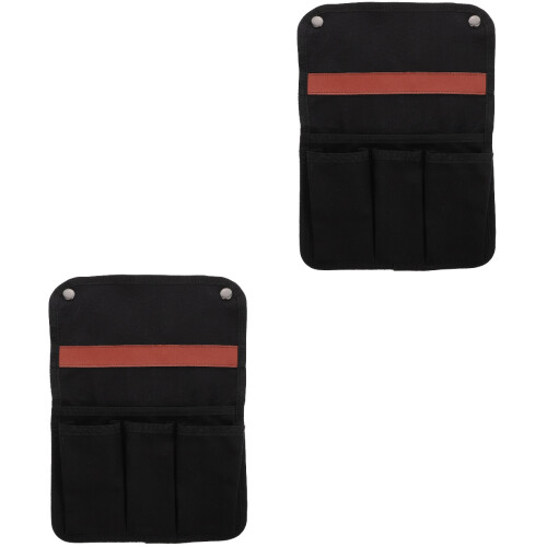 2St Multifunctionele Zwarte Armleuningzak Voor Camping En Picknick